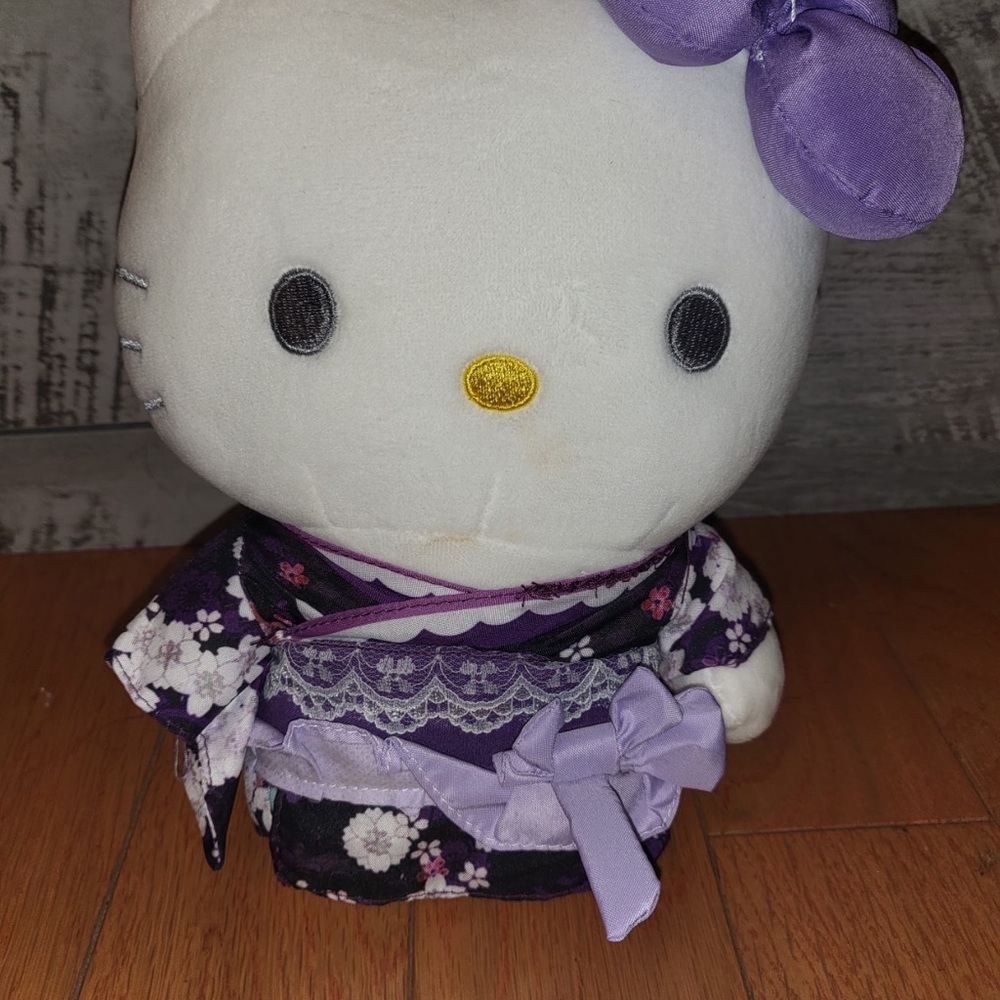 Hello Kitty Sanrio Plush In Purple kimono